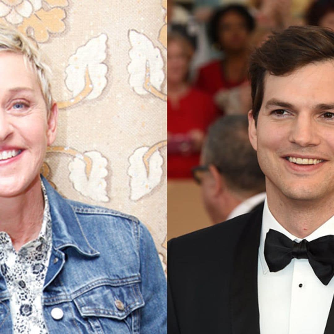 Ashton Kutcher dona una millonaria cantidad a Ellen DeGeneres… ¡en criptomonedas!