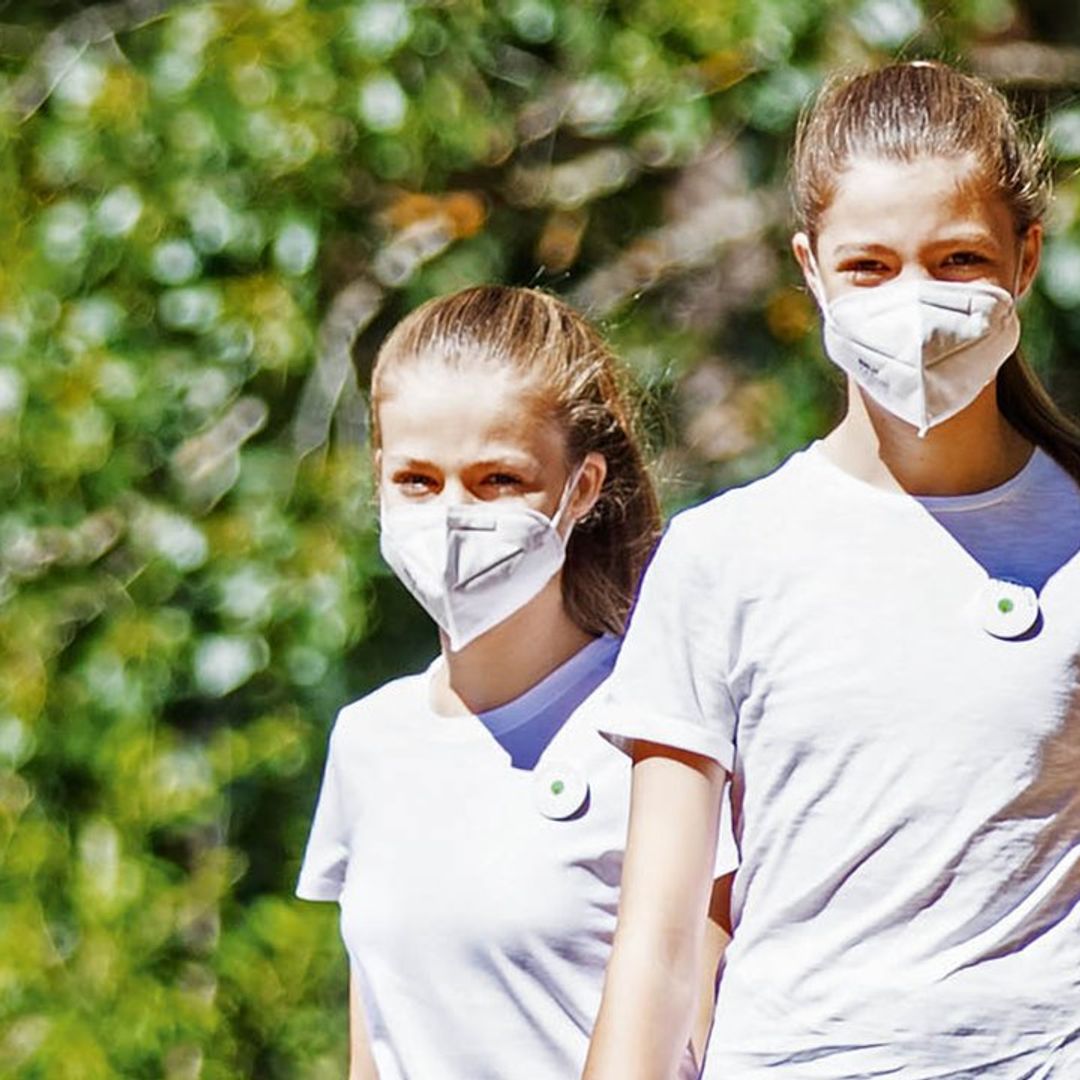 Vaqueros con rotos, camisetas y botas: Leonor y Sofía se apuntan a la lucha ‘eco’ en su primer acto juntas en solitario