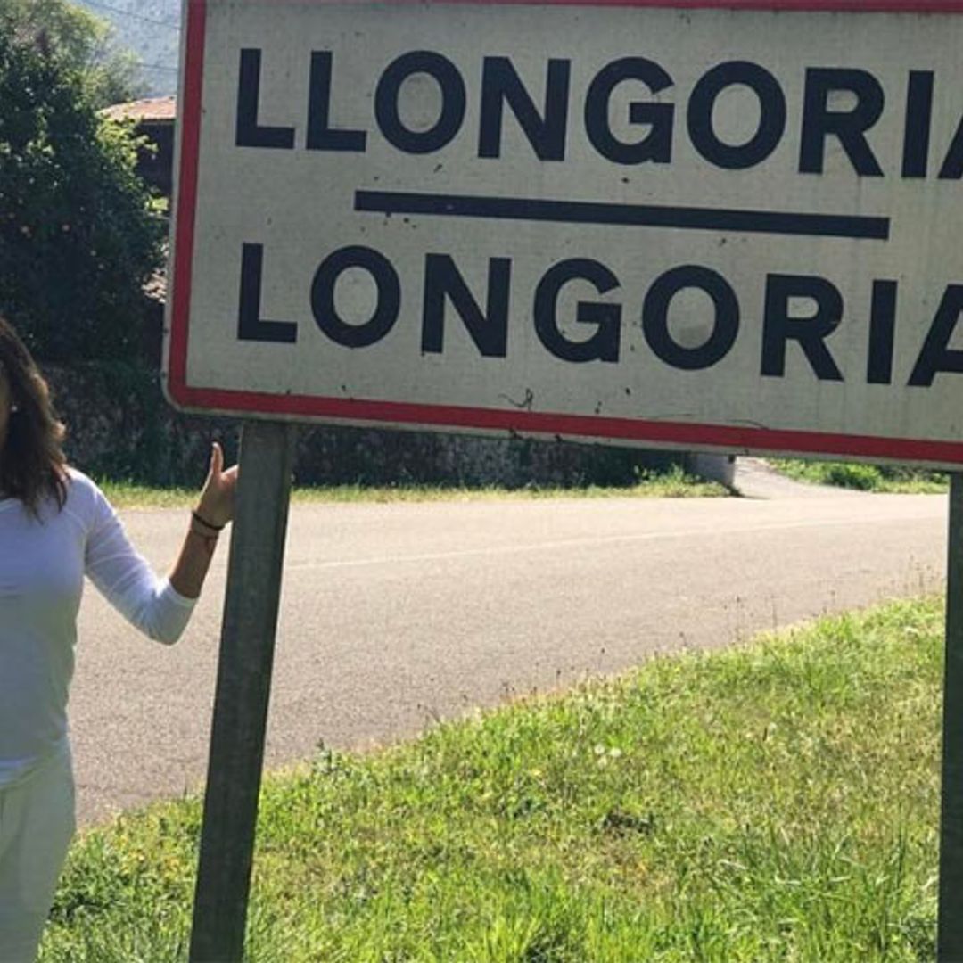 Gaitas, queso, sidra asturiana... el día que Eva visitó Longoria