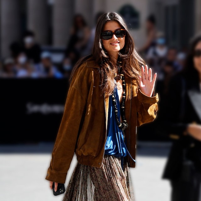 Blanca Soler con look boho en París