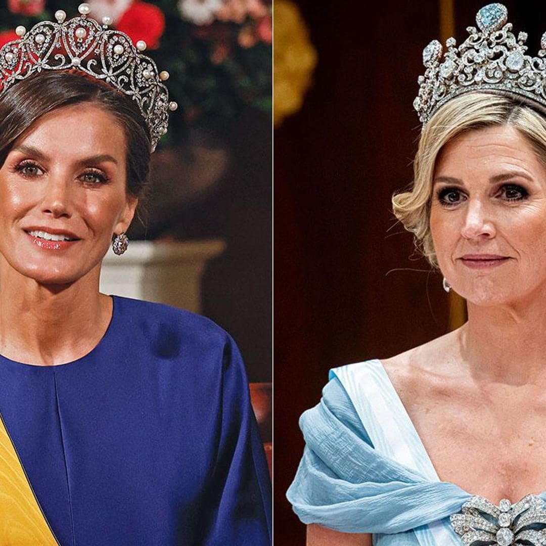 Letizia y Máxima, cumbre de reinas y diamantes: las mejores imágenes y todos los detalles de la histórica visita de los Reyes de España a los Países Bajos