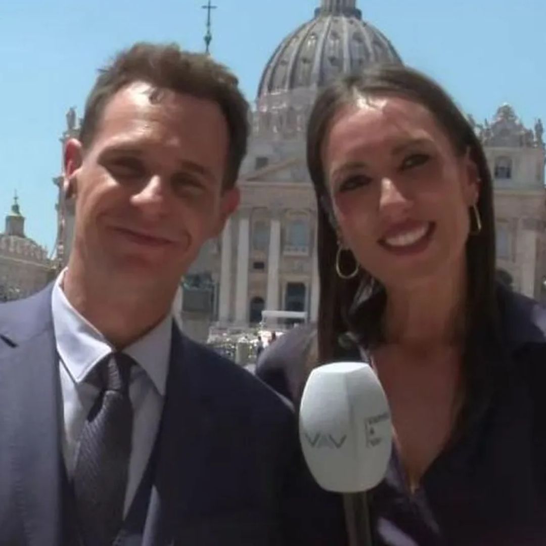 Christian Gálvez y Patricia Pardo en El Vaticano