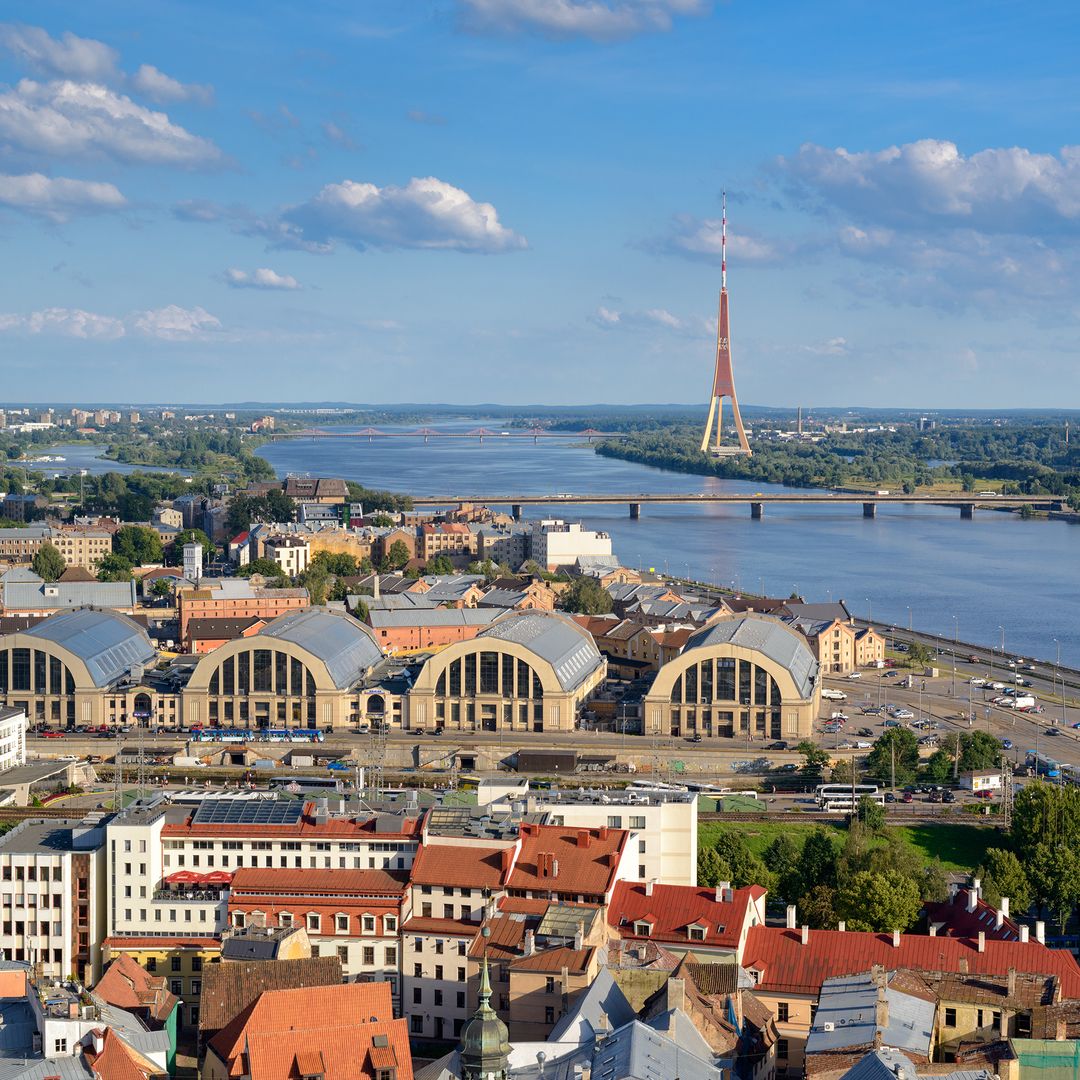 Panorámica de Riga, Letonia