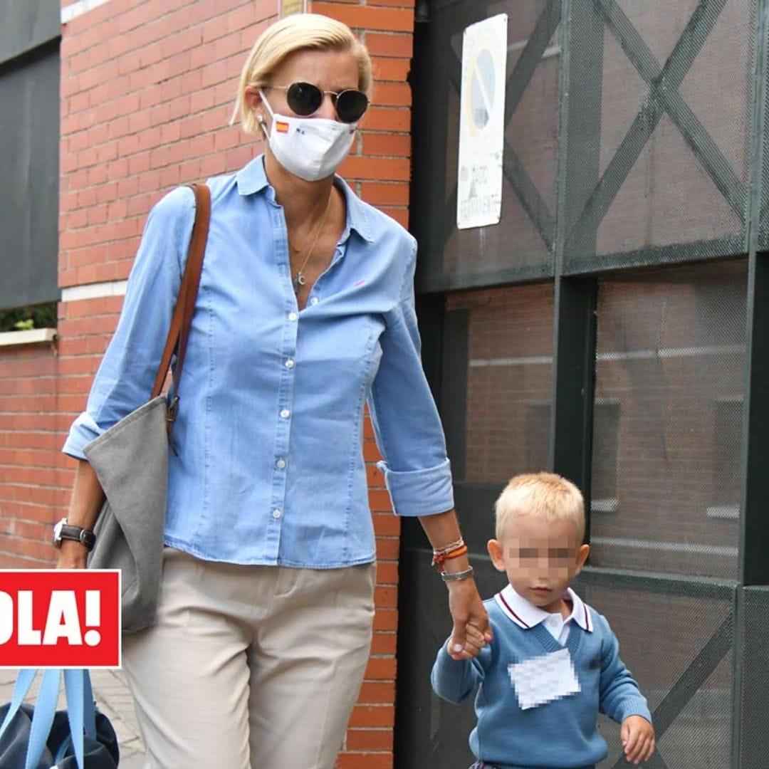 Carlitos, hijo de María Zurita, comienza el cole