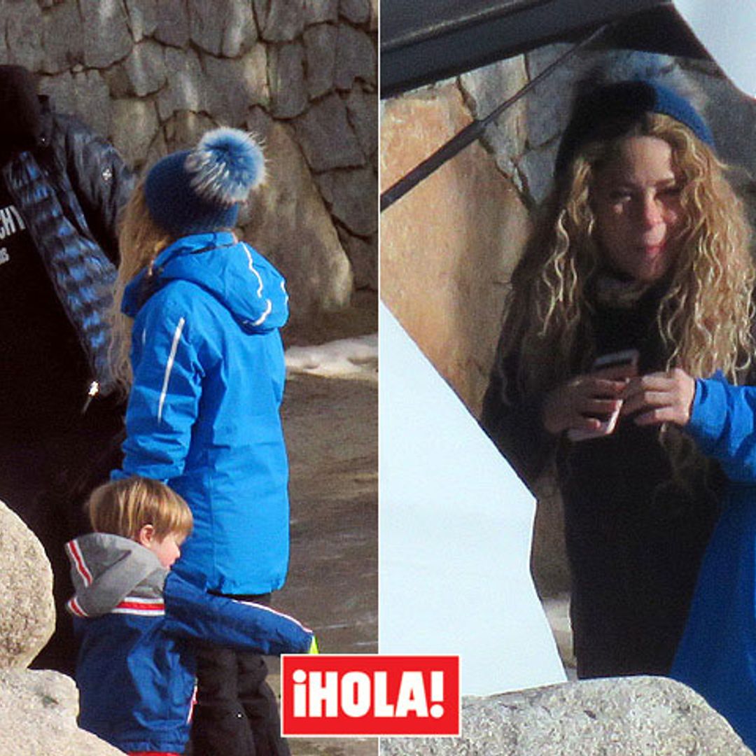 EXCLUSIVA: Shakira disfruta de una escapada en la nieve con Piqué y sus hijos