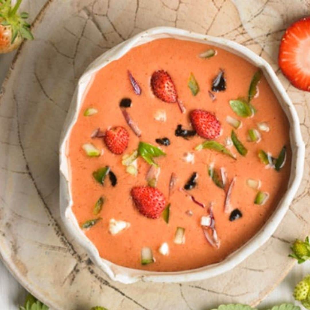 Gazpacho de manzana y fresas
