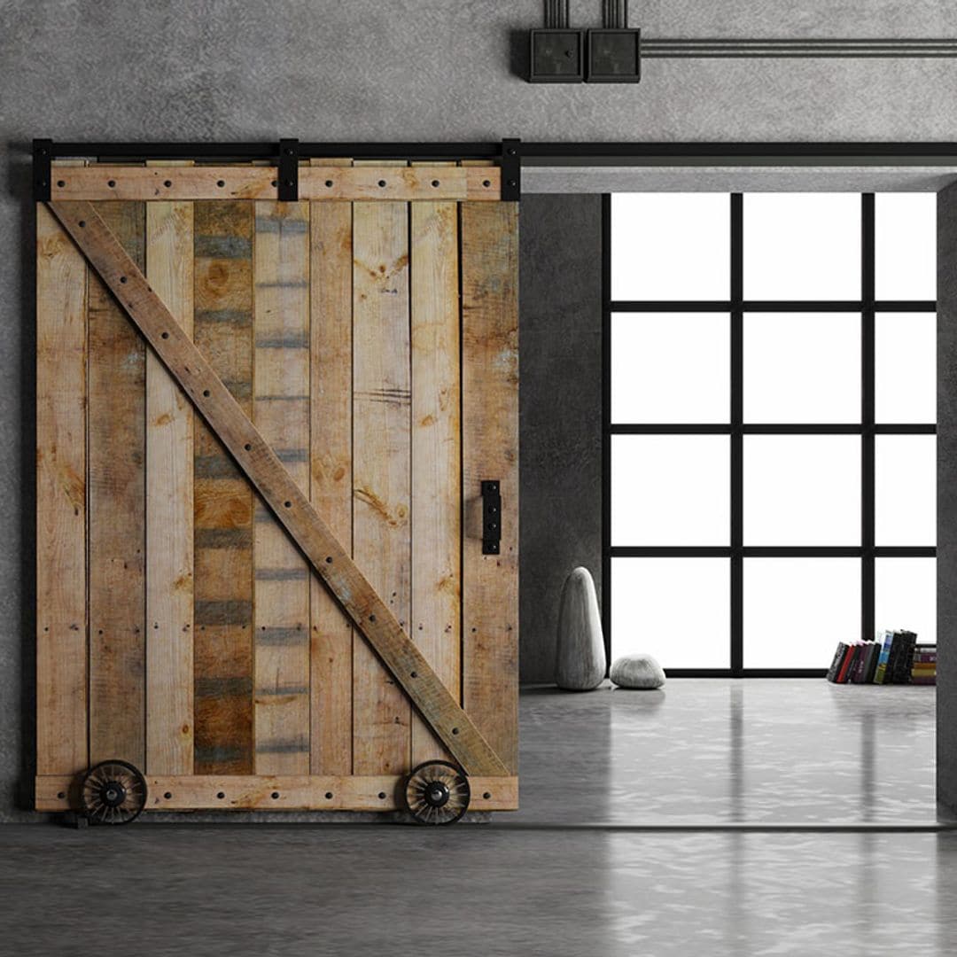 Cómo construir una puerta corredera de 'estilo granero' con madera y metal