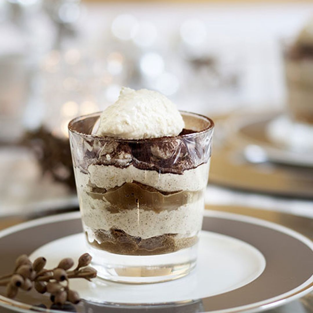 Tiramisú de compota de manzana