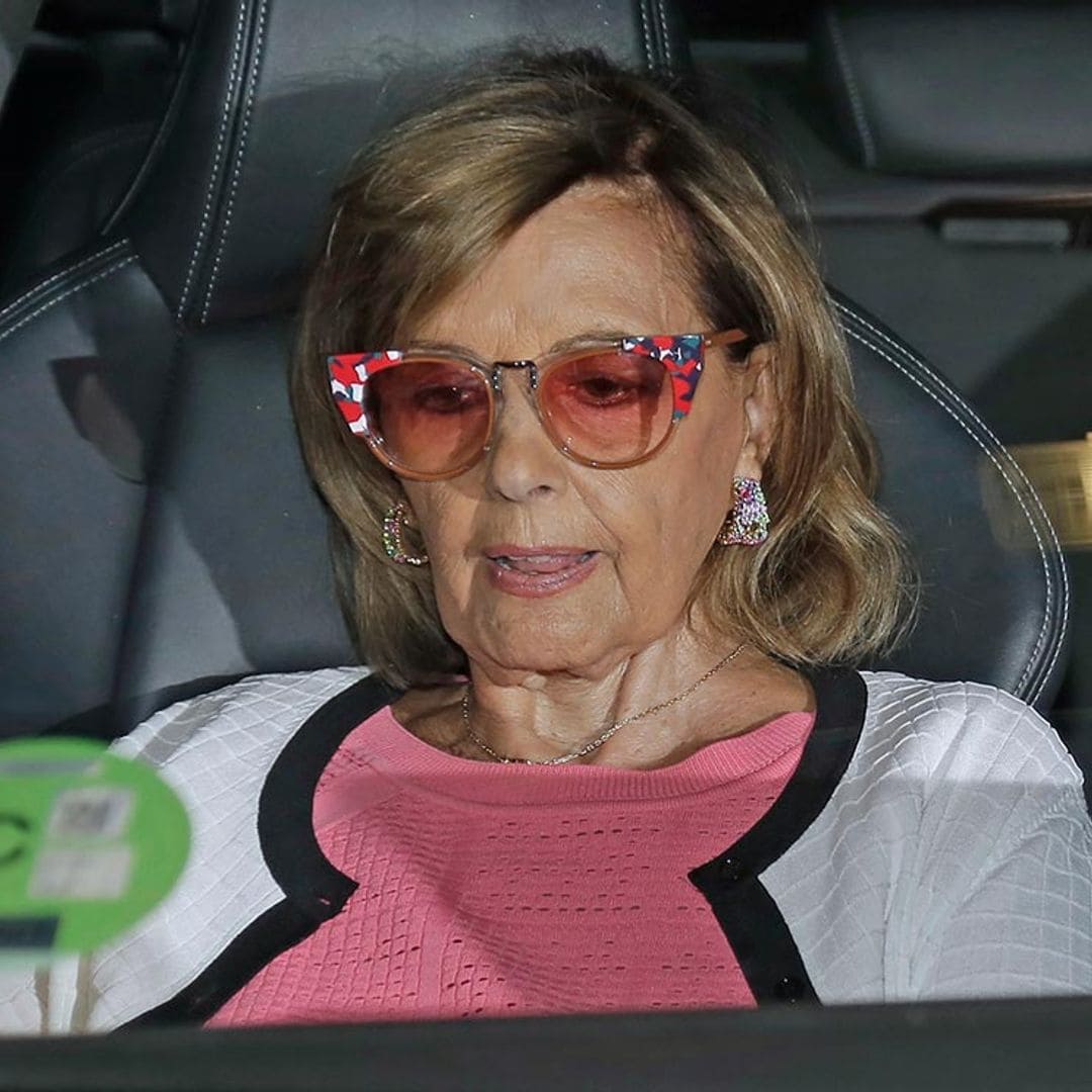 María Teresa Campos regresa a casa tras someterse a un chequeo médico en el hospital