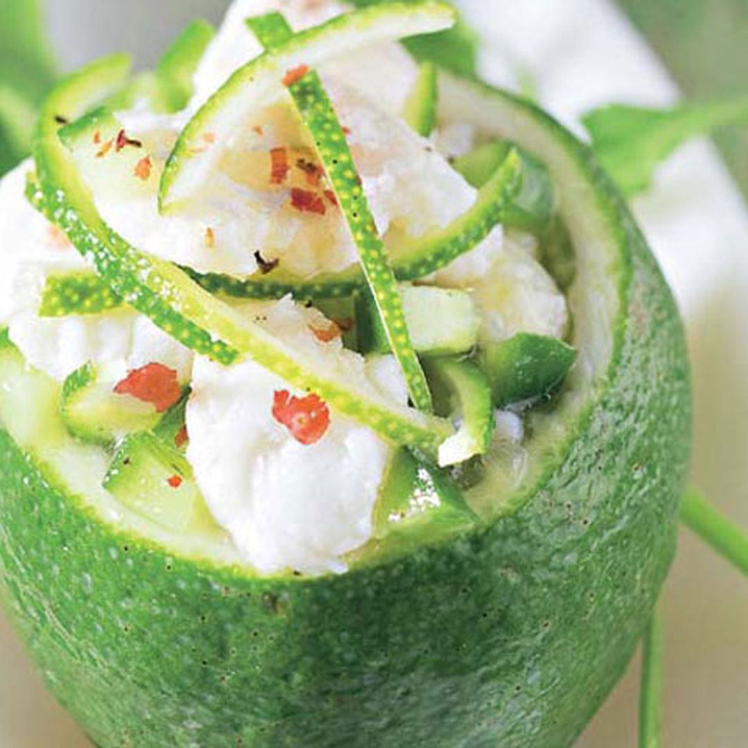 Limas rellenas de tartar de merluza