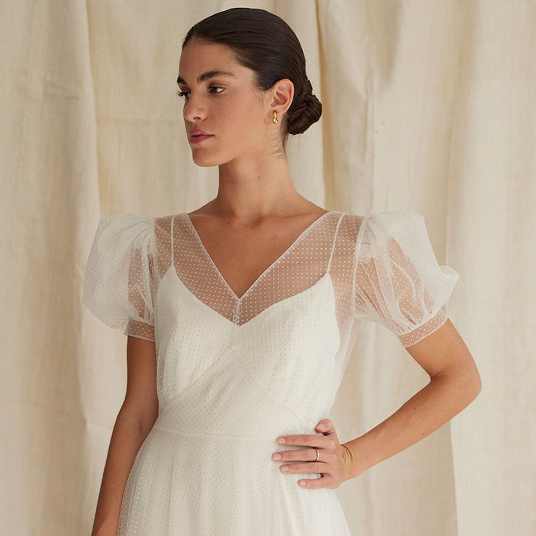 Vestidos de novia con mangas abullonadas con los que convertirte en una novia viral