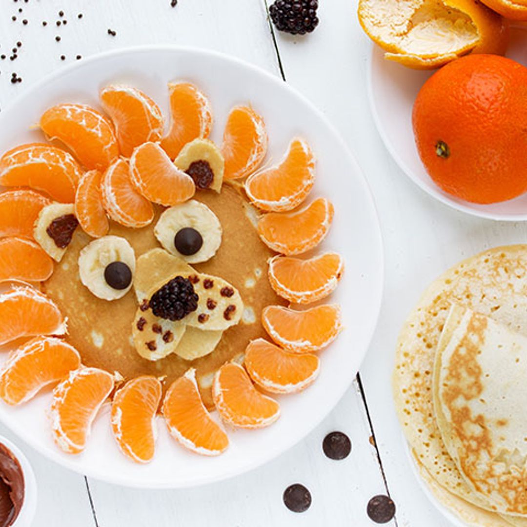 León de mandarina, plátano y chocolate