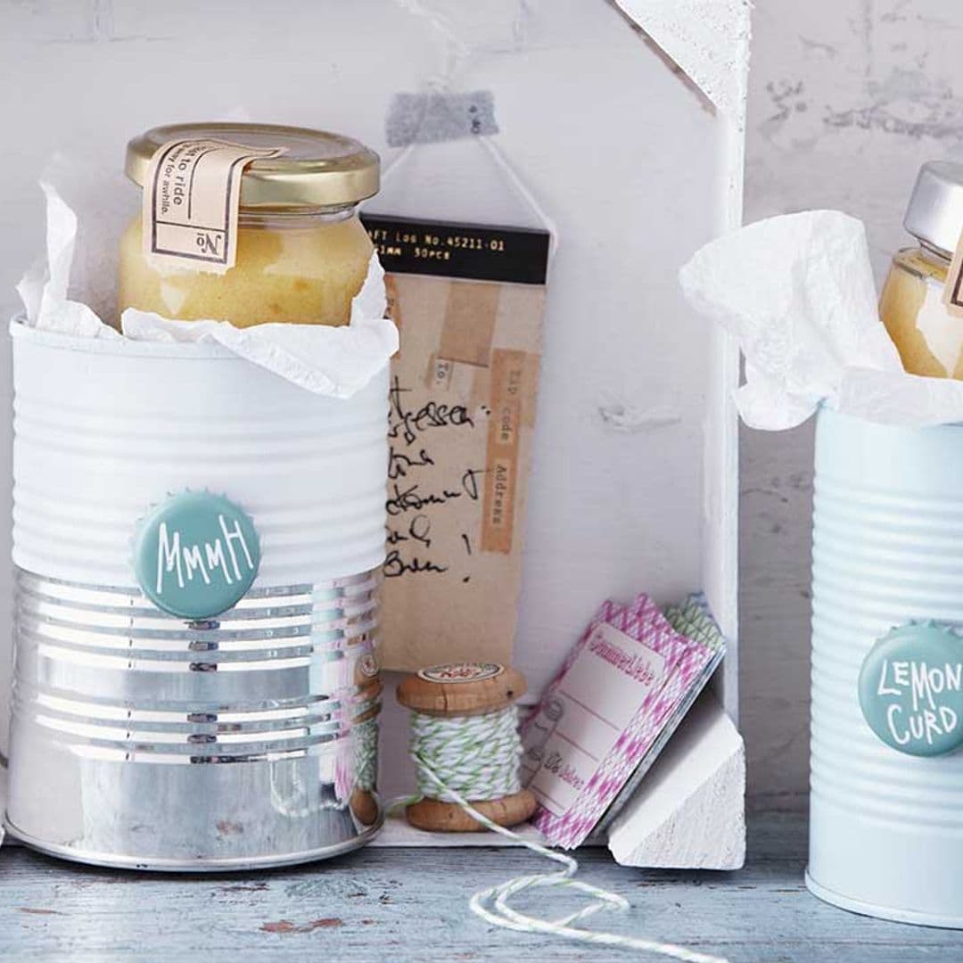 Recicla y elabora originales envoltorios con latas para tus conservas caseras