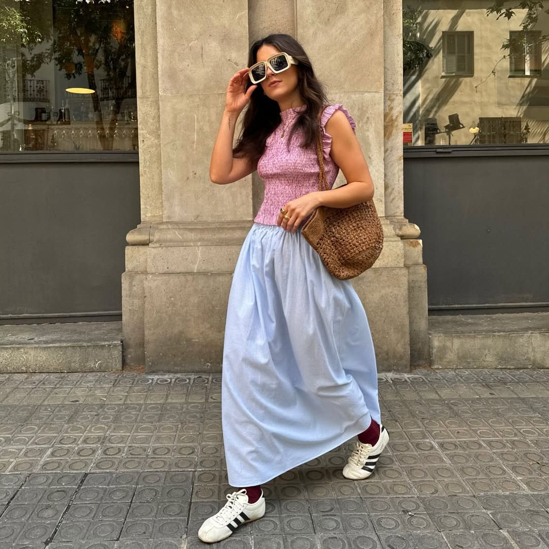 Falda azul pijamera