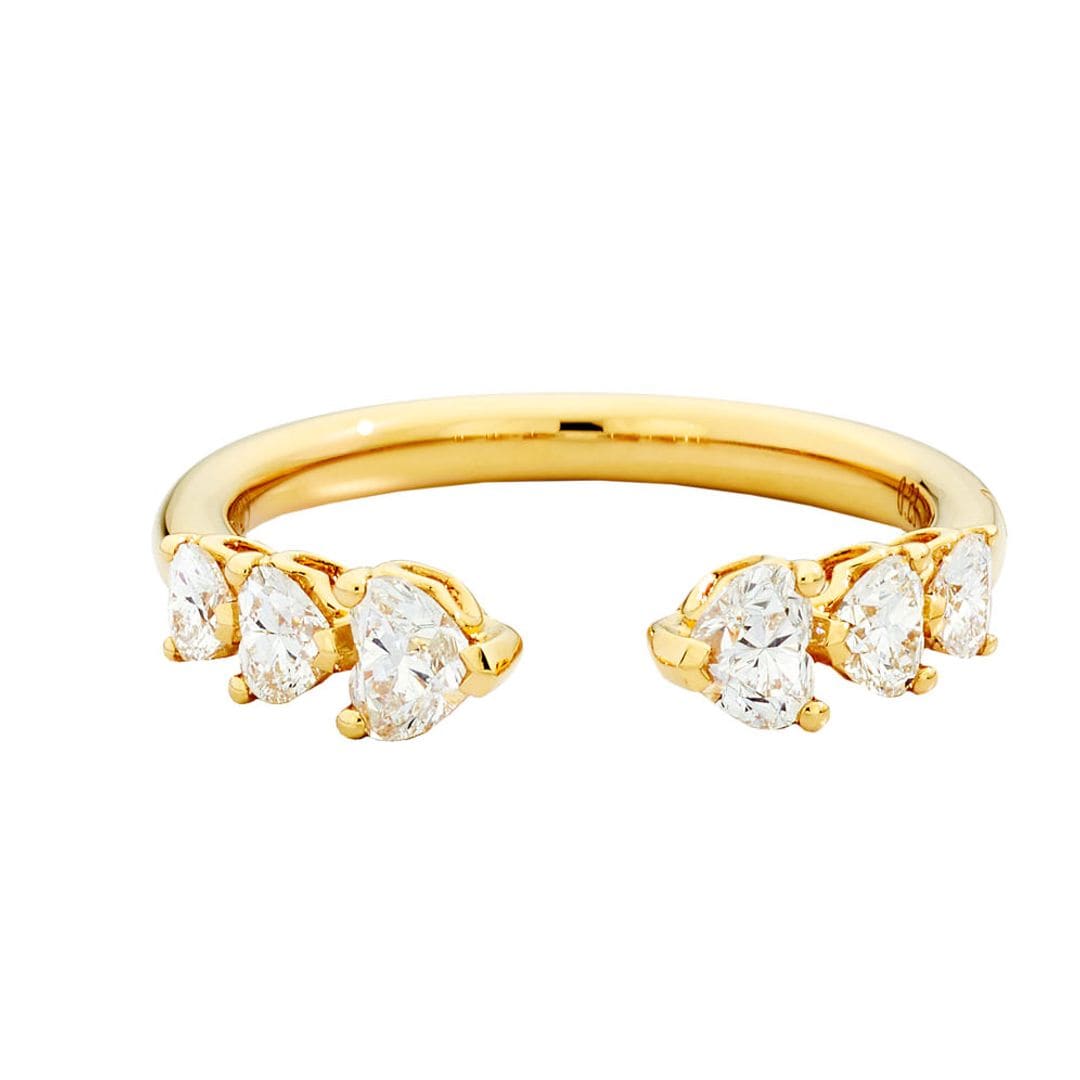 Anillo de oro y diamantes talla corazón Anniversary More (c.p.v.), de Recarlo