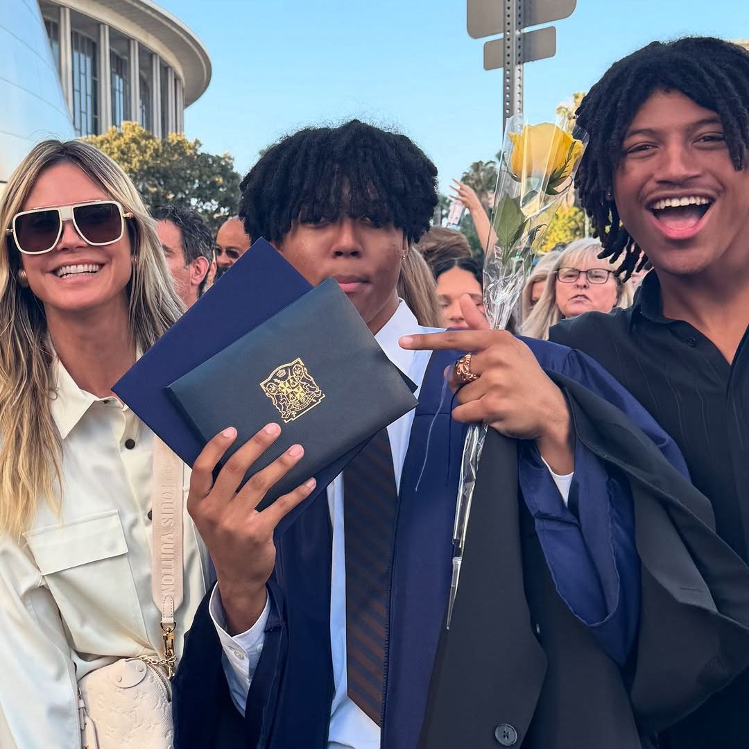 Heidi Klum derrocha alegría en la graduación de su tercer hijo con Seal y uno de los más desconocidos