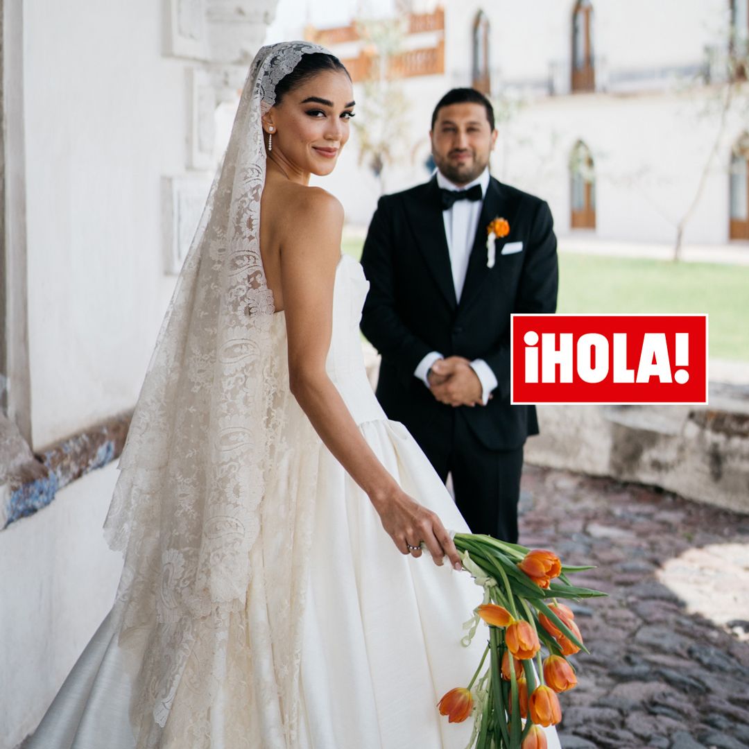 Ale Capetillo nos desvela los secretos de su look nupcial: mantilla española y un vestido de novia con corsé