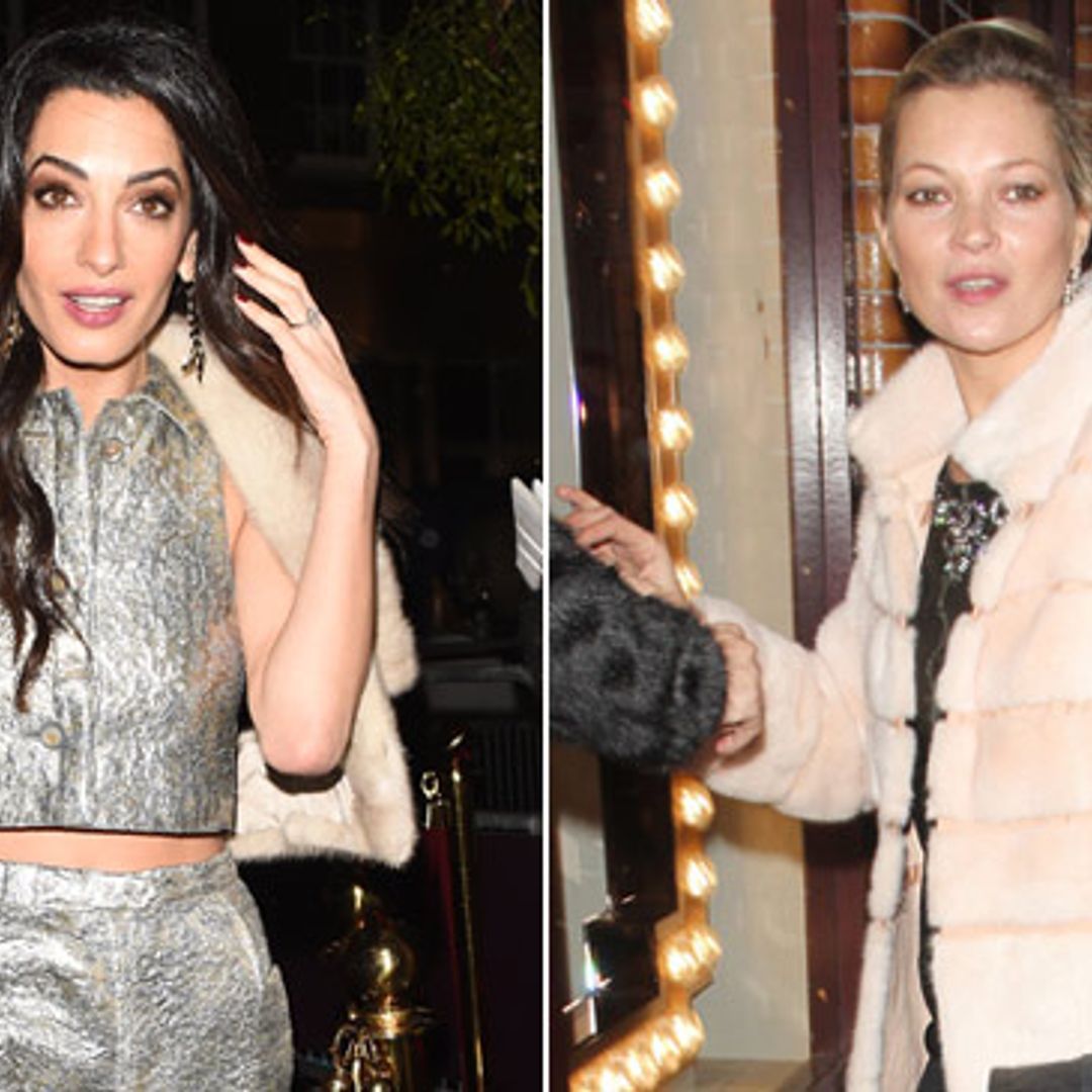 Amal Clooney y Kate Moss disfrutan de una noche de fiesta en Londres