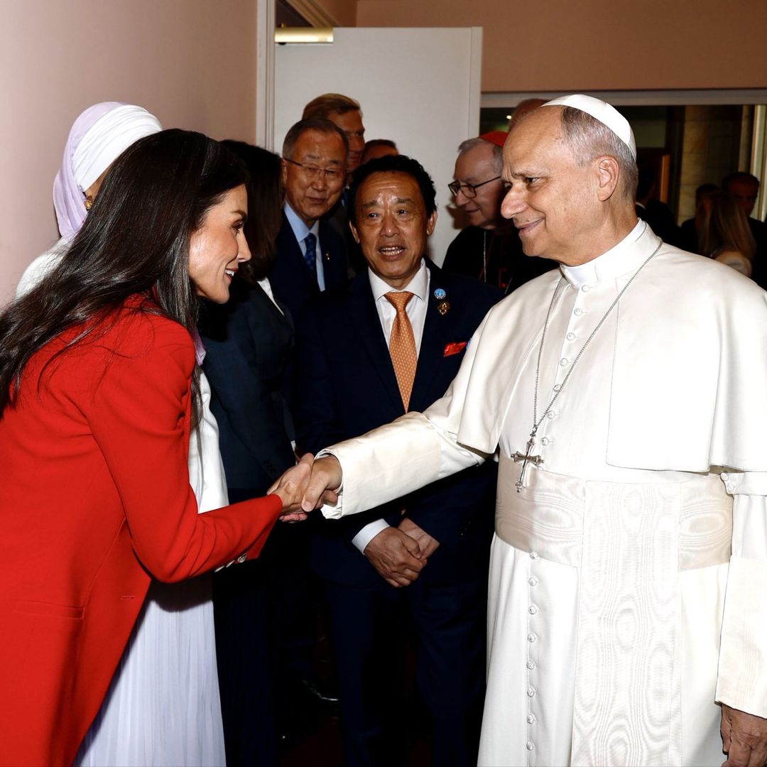 La reina Letizia se reencuentra con el Papa León XIV en Roma en el Día Mundial de la Alimentación