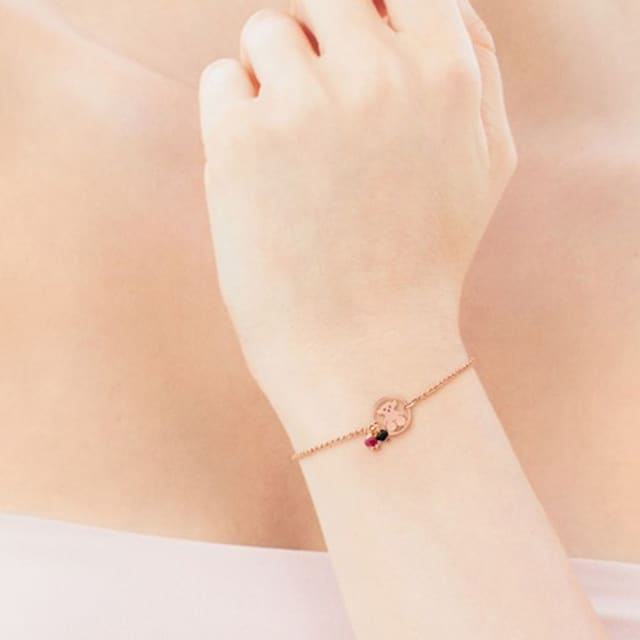 pulseras tous vermeil rosa