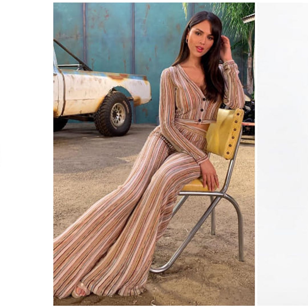 Eiza González y su acertado jumpsuit de rayas, mira estas 7 propuestas