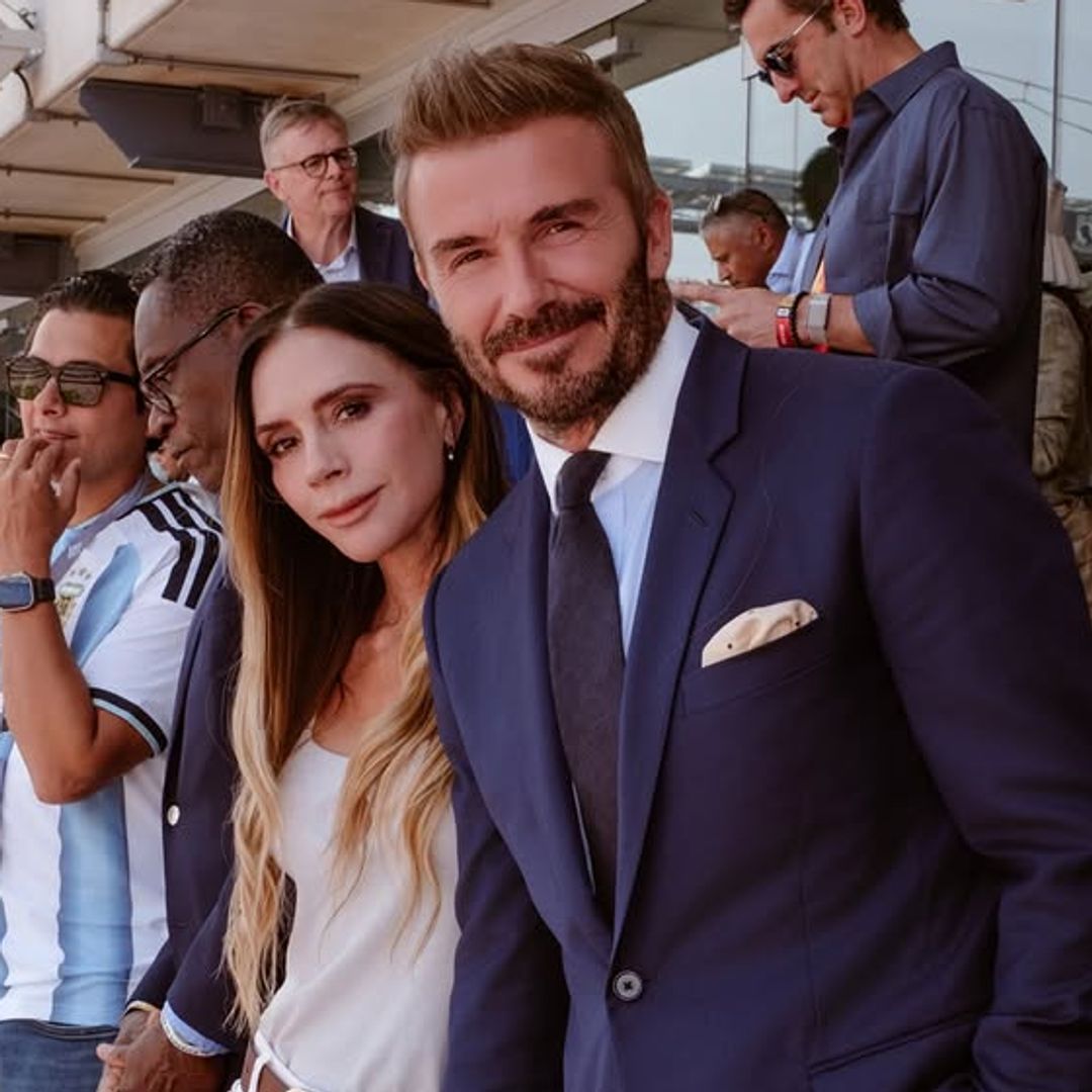 David y Victoria Beckham en la final del Mundial