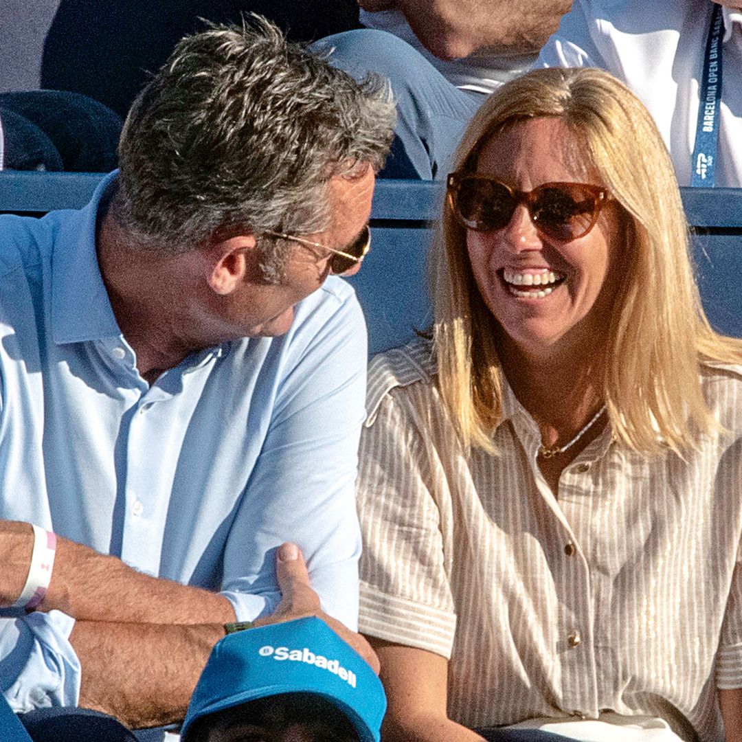 Iñaki Urdangarín Ainhoa Armentia mientras ven un partido de tenis