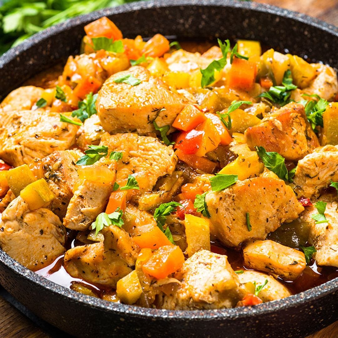 Guiso de pollo y calabacín