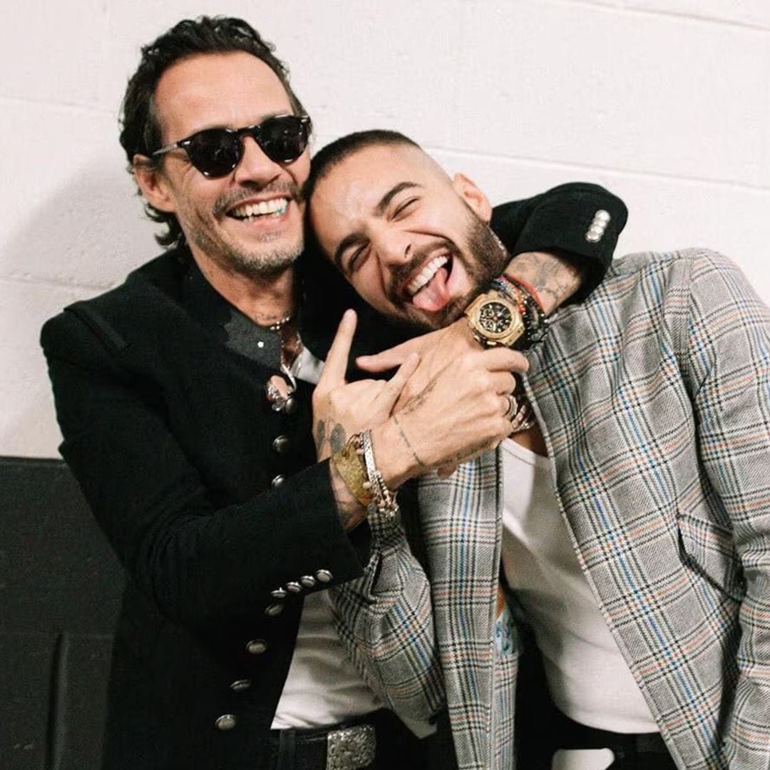 Marc Anthony y Maluma dejan atrás los rumores y comparten entrañables recuerdos juntos