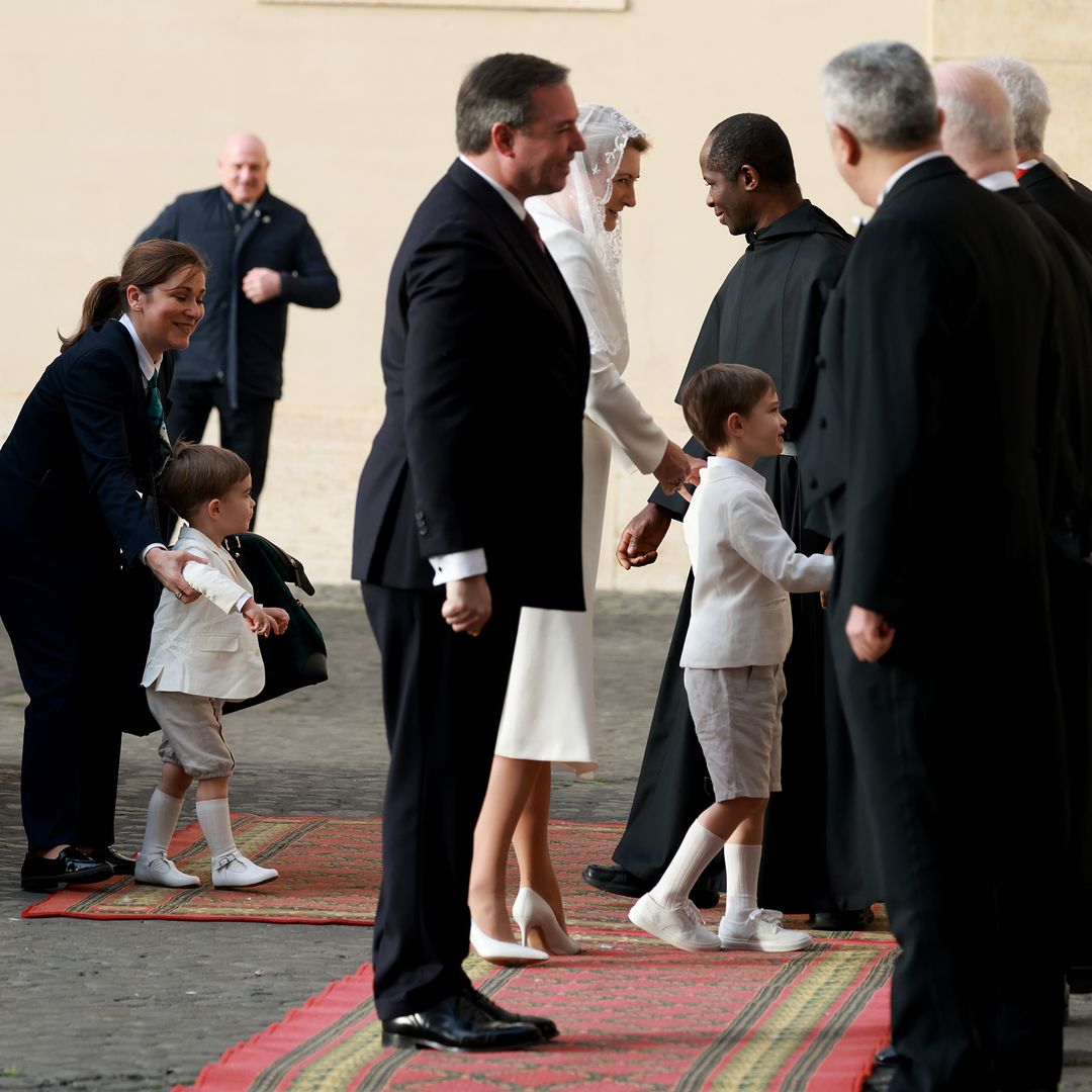 Charles y François de Luxemburgo, estrellas en el Vaticano en su debut ante el Papa