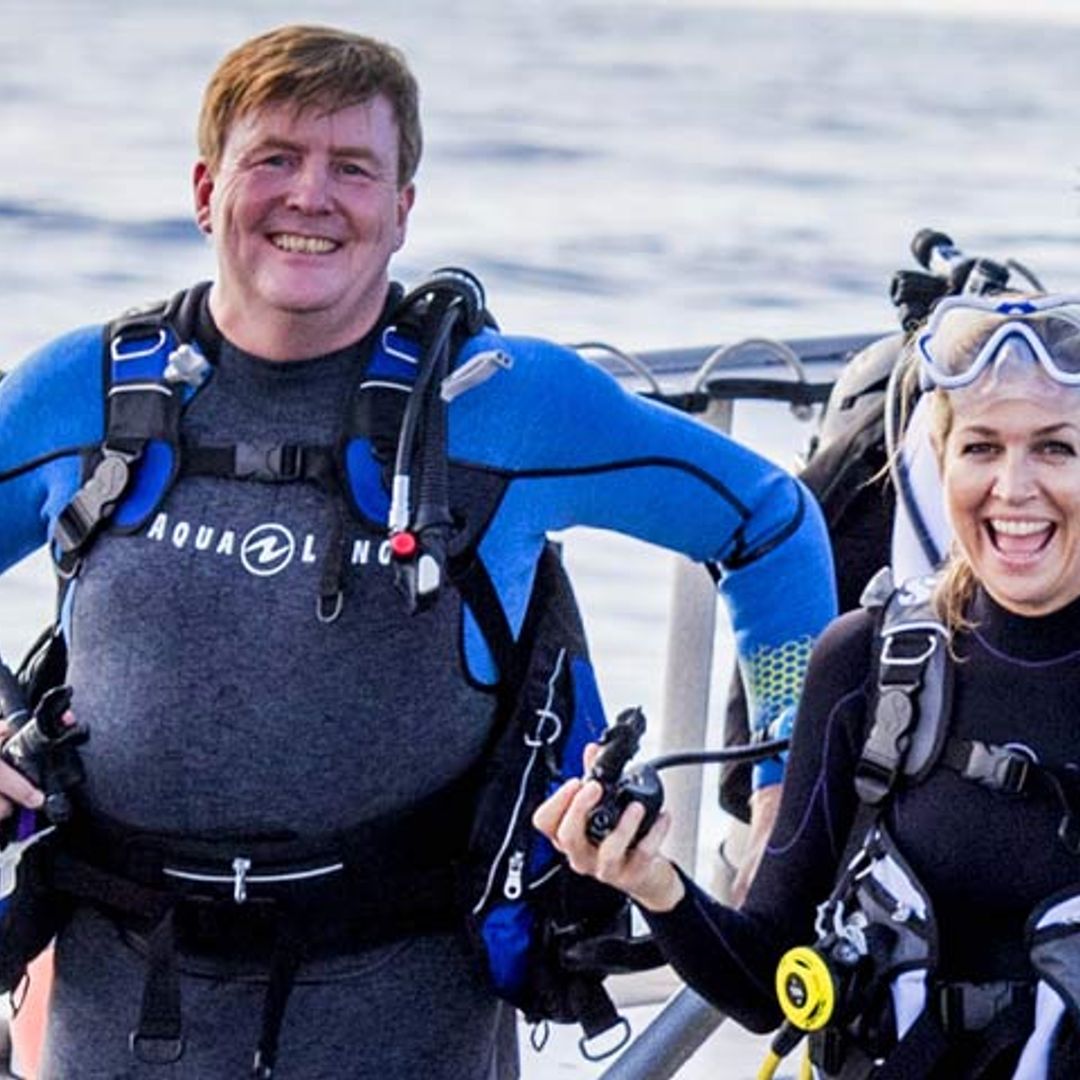 Guillermo y Máxima de Holanda, dos buceadores intrépidos en el Caribe