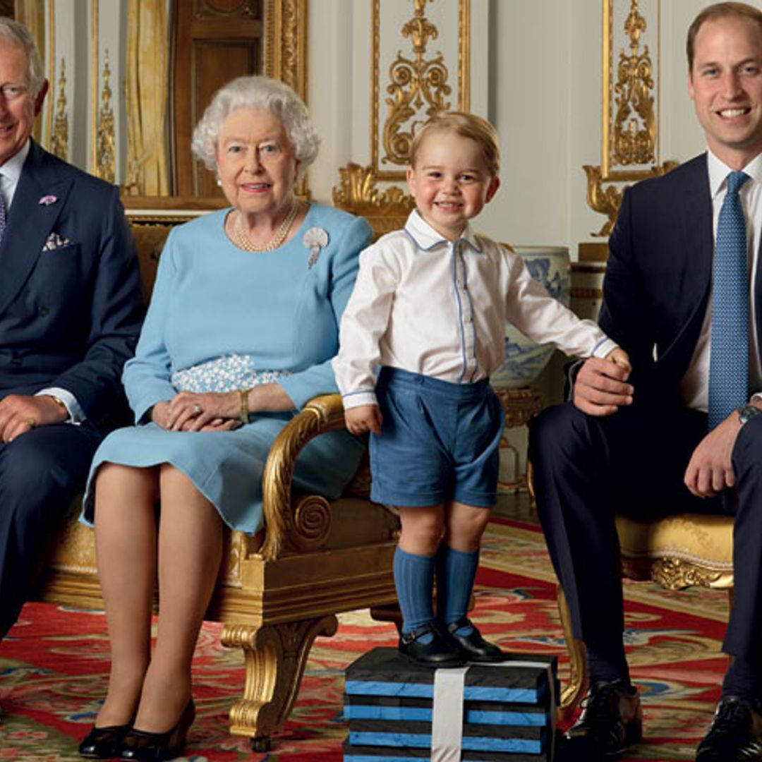 George de Cambridge, como heredero, en el retrato por el 90 cumpleaños de Isabel II