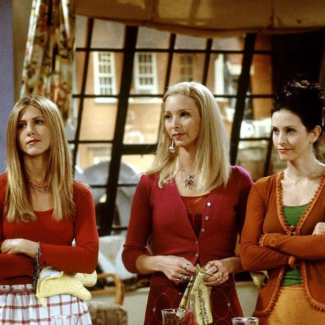Jennifer Aniston, Lisa Kudrow y Courteney Cox en 'Friends'