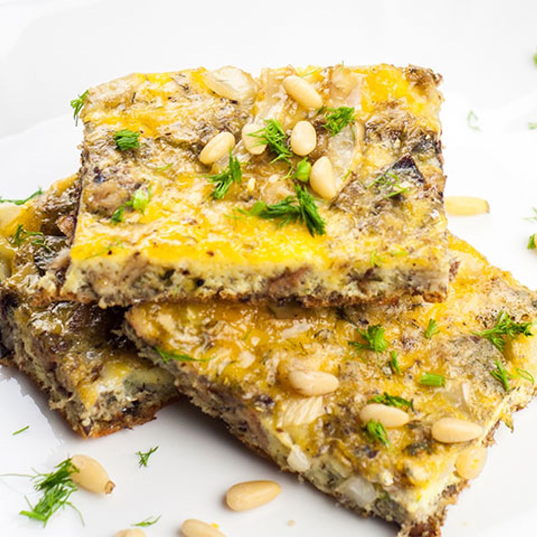 'Frittata' de sardinas con piñones