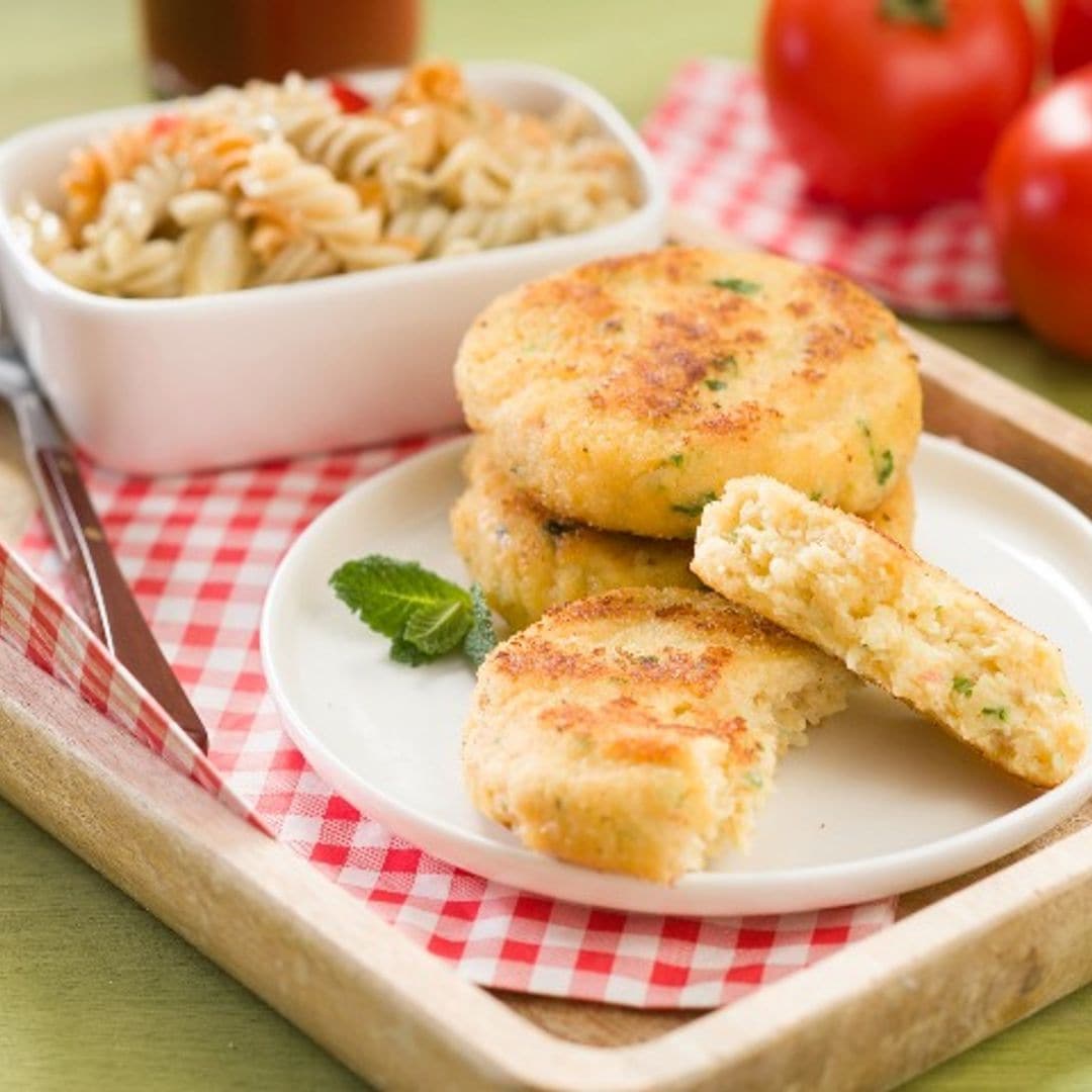 Hamburguesas de coliflor y queso
