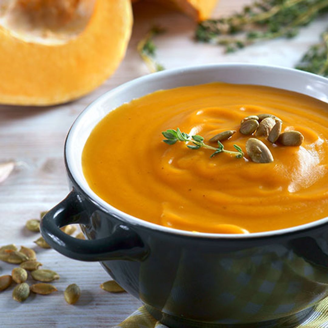 Salmorejo de calabaza y sus pipas