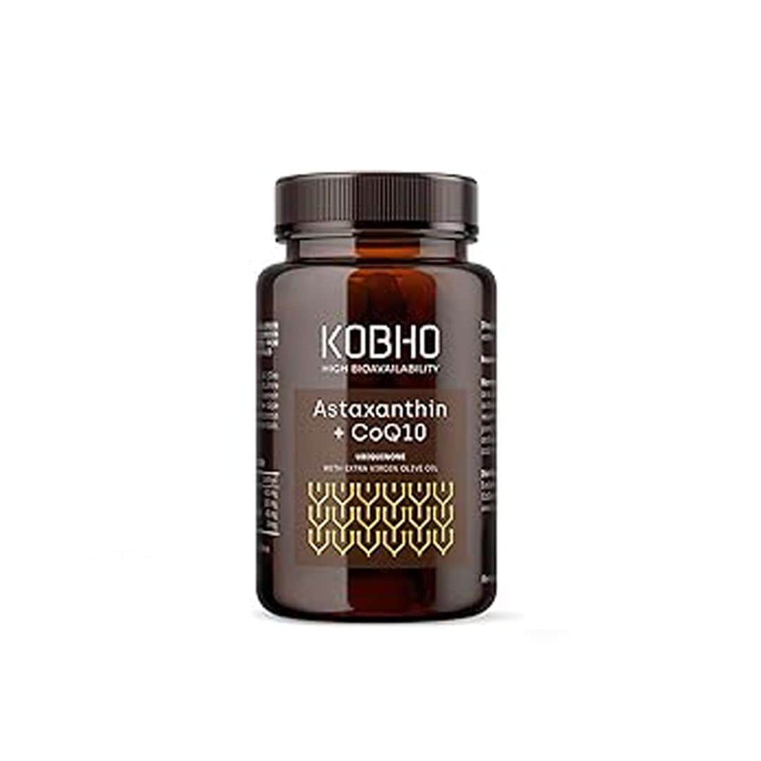 Astaxantina + CoQ10, de Kobho (25,95 euros), es un nutricosmético formulado para combatir el daño oxidativo gracias a la combinación de dos potentes antioxidantes que potencian la protección celular y apoyan el bienestar general con el tiempo. 

