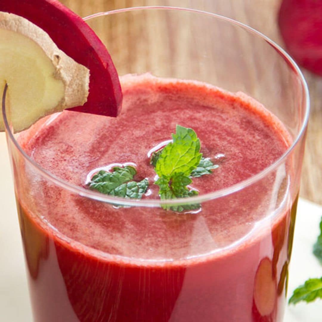 'Smoothie' de remolacha, manzana y jengibre