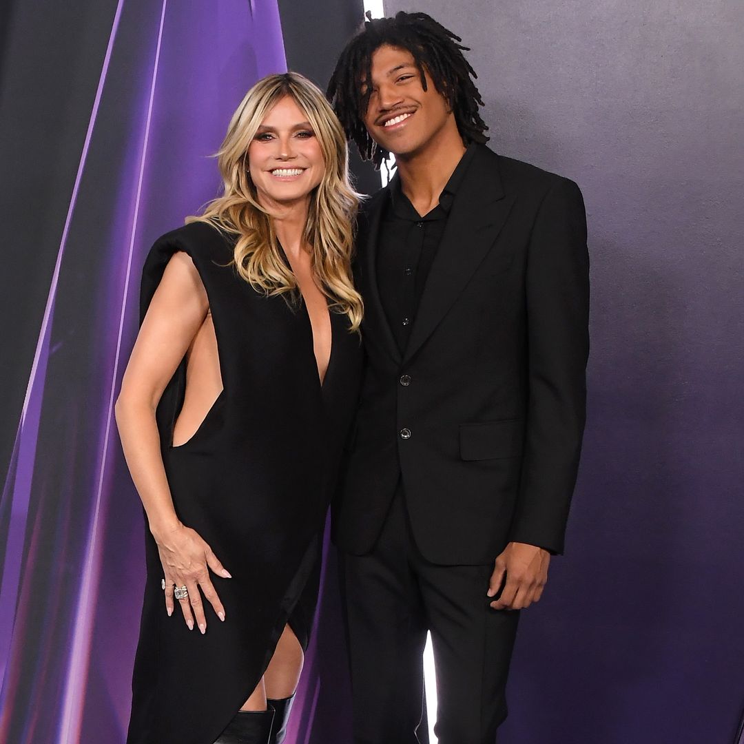 Heidi Klum y su hijo Henry Samuel coordinan sus 'looks' para los AMA’s