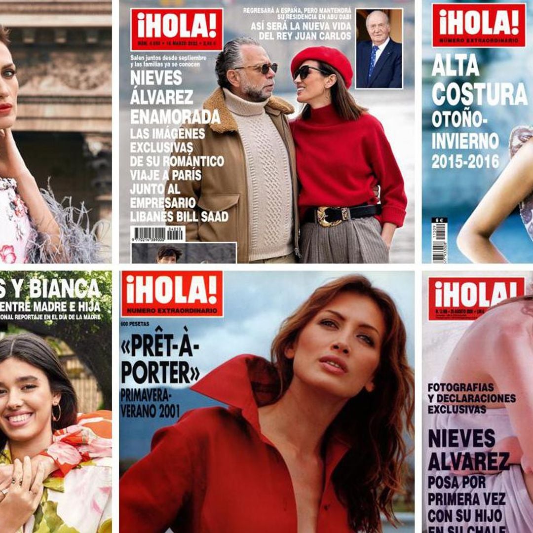Nieves Álvarez cumple 50: repasamos sus portadas más icónicas en ¡HOLA!