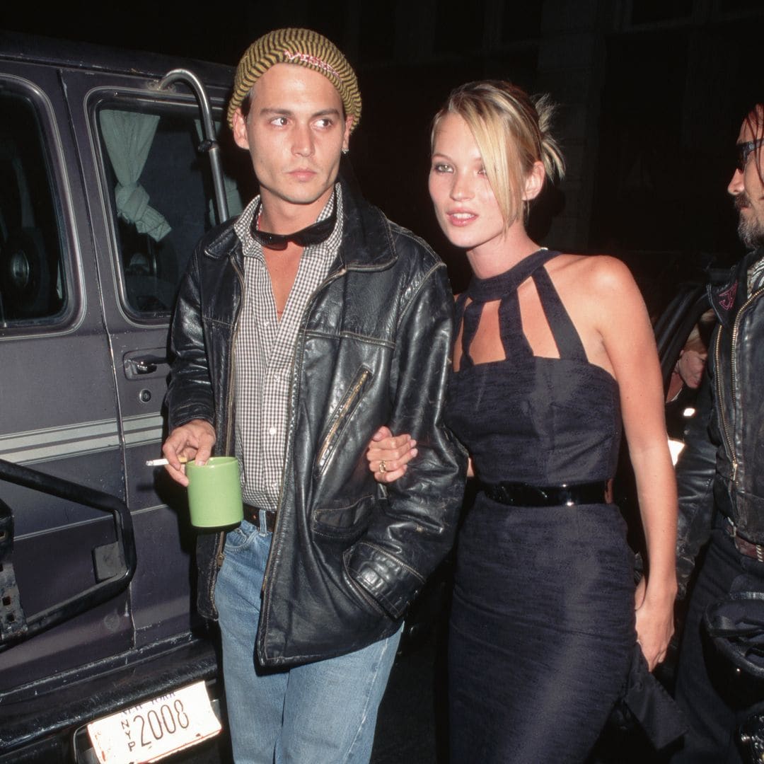 Kate Moss y Johnny Depp en 1995