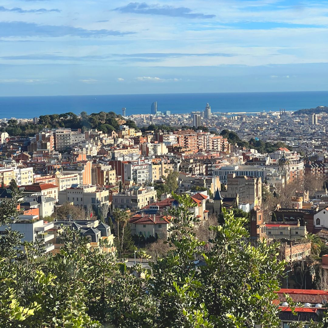 Vista de Barcelona desde la Torre Bellesguard, Gaudí, Barcelona