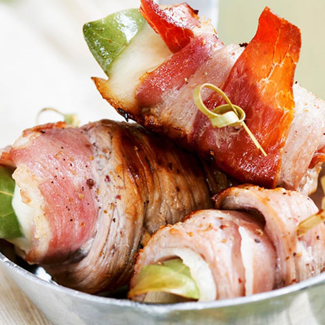 'Saltimbocca' de pavo y beicon