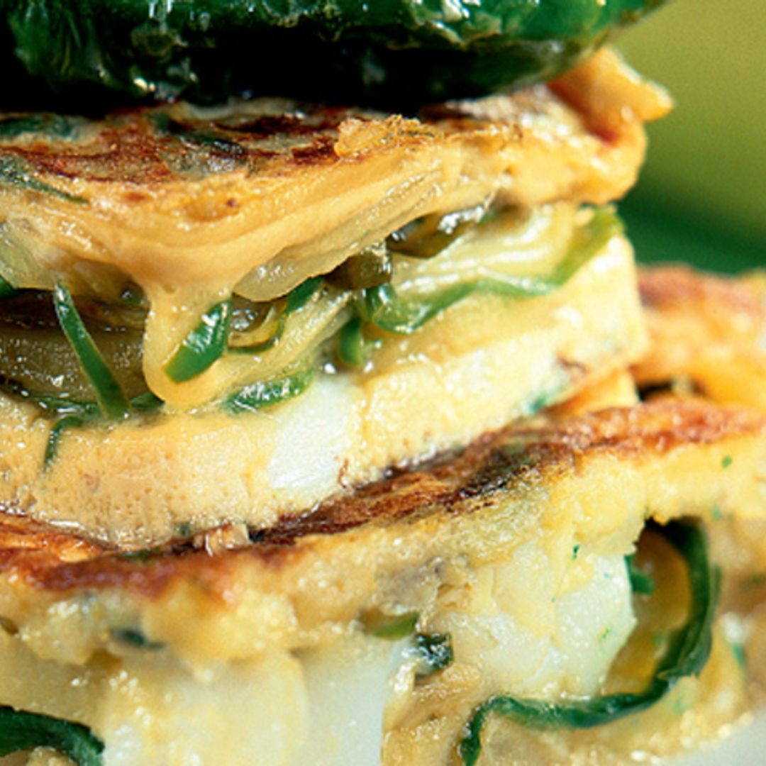 Tortilla de bacalao con pimientos de Guernica