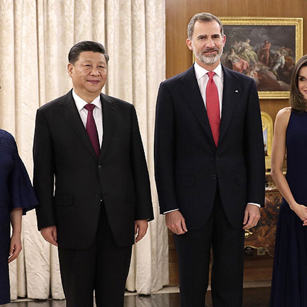 Los Reyes dan la bienvenida al presidente chino y su esposa con una cena en Zarzuela