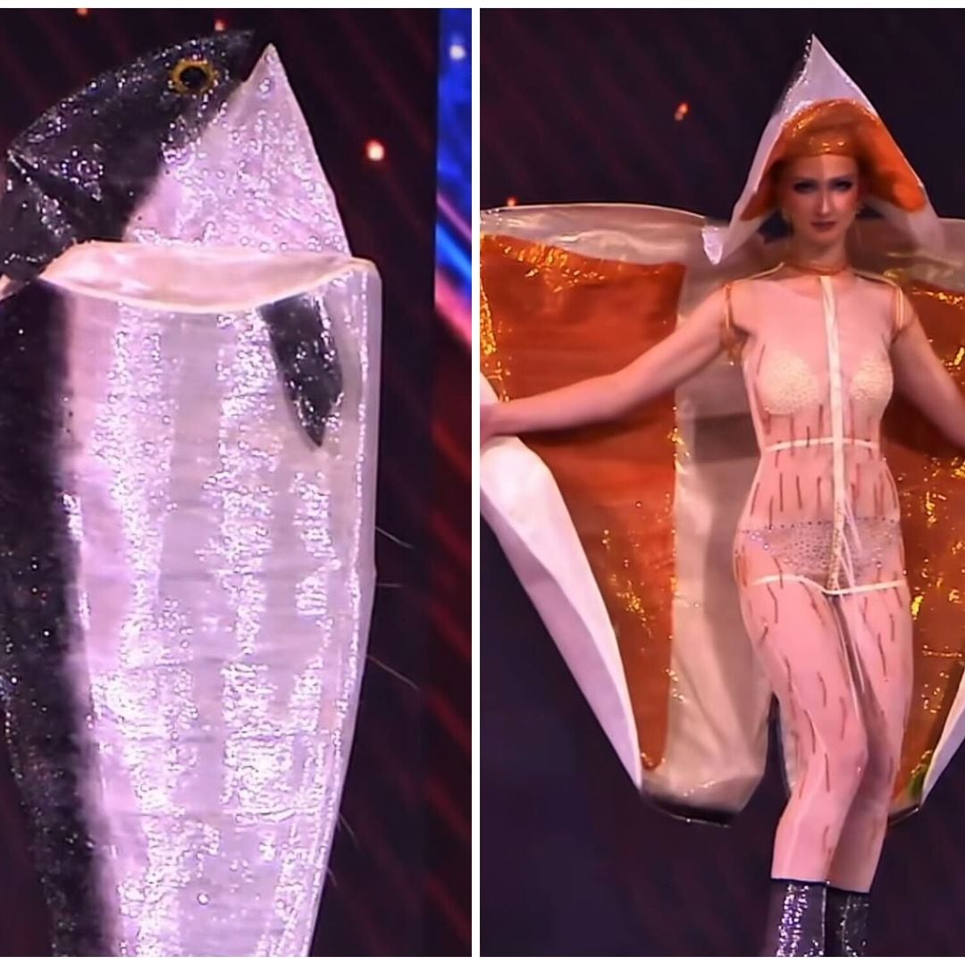 Como un salmón gigante: así fue el traje típico de Miss Universe Noruega