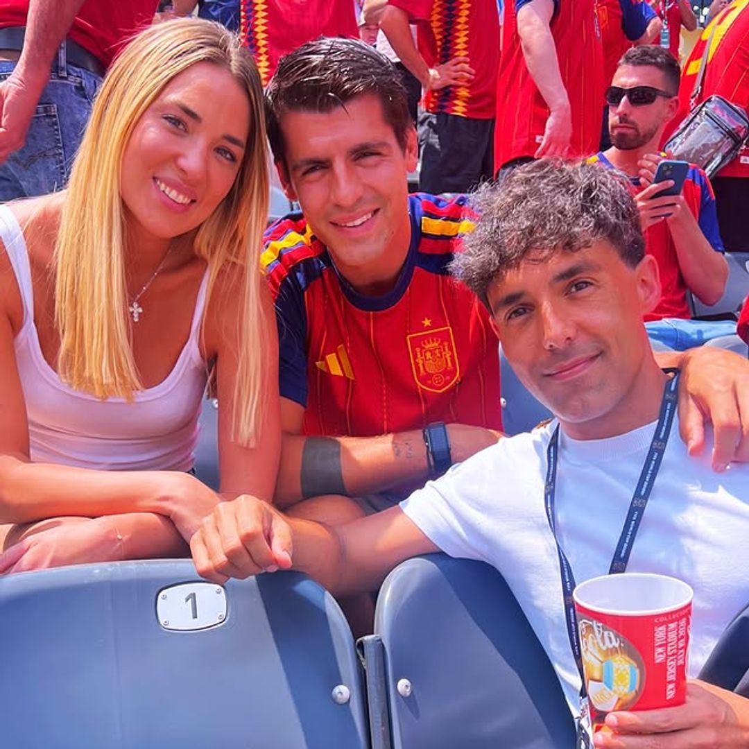 Álvaro Morata y Alice Campello con el Mago Pop