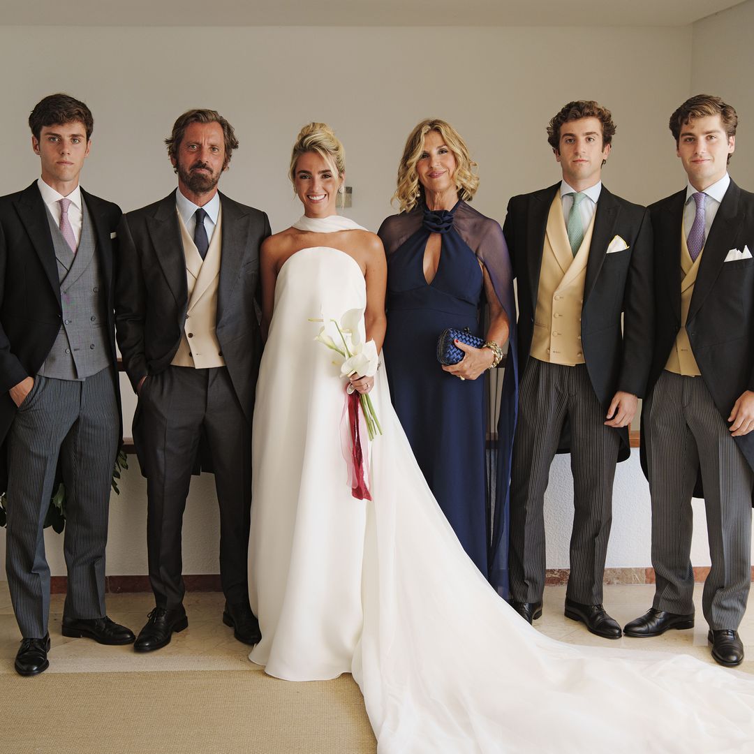 Paty con sus padres, Patricia Casanova y Quique, y sus tres hermanos, Quique y los mellizos Jorge y Pablo