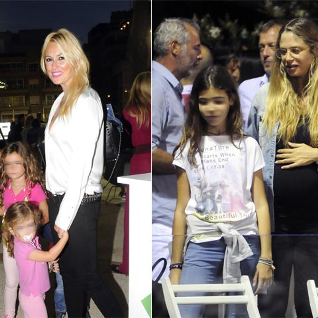 Carolina Cerezuela y Martina Klein animan en familia a Carlos Moyá y Álex Corretja