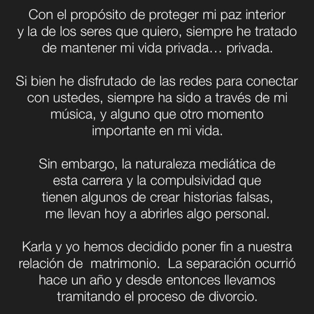 El mensaje de Tommy Torres surgió luego de las declaraciones de Karla Monroig en 'Hoy Día'.